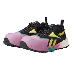 Reebok Work Womens Lavante Trail 2 Shoes 8.5 WIDE EH Comp Toe Black Pink EUC